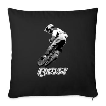 BMX Race Racing Mountainbike Motocross - Sofakissenbezug 45 x 45 cm - Schwarz - Vorne