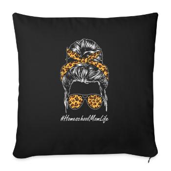 Virtual tutor and a gift idea for Head St - Sofa pillowcase 17,3'' x 17,3'' (45 x 45 cm) - black - Front