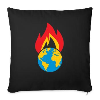 Terre - Housse de coussin décorative 45 x 45 cm - noir - Devant