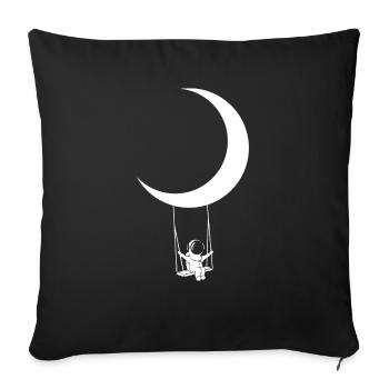 L’Univers des étoiles de l’homme dans la Lune - Housse de coussin décorative 45 x 45 cm - noir - Devant