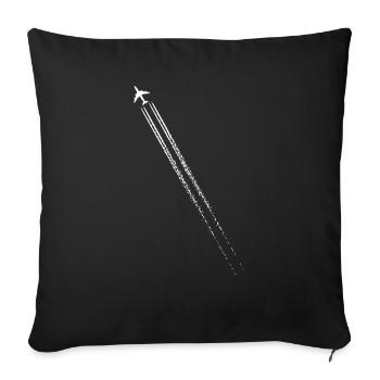 Avion - Housse de coussin décorative 45 x 45 cm - noir - Devant