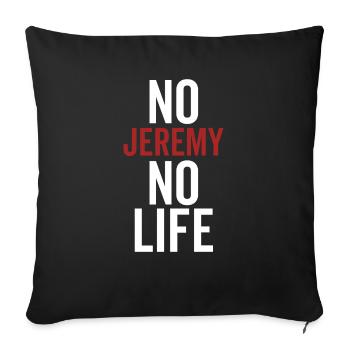Pas de Jeremy Pas de vie - Housse de coussin décorative 45 x 45 cm - noir - Devant