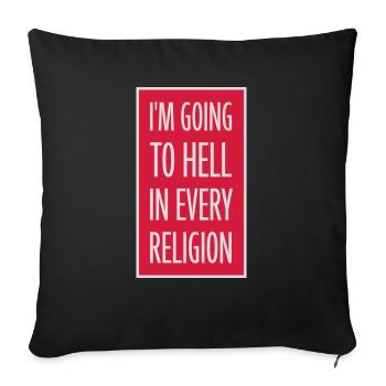 En allant en enfer - Housse de coussin décorative 45 x 45 cm - noir - Devant