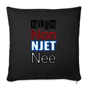No - Sofa pillowcase 17,3'' x 17,3'' (45 x 45 cm) - black - Front