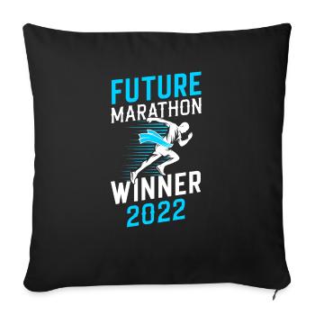 Jogging Saying for Running - Runners - Sofa pillowcase 17,3'' x 17,3'' (45 x 45 cm) - black - Front