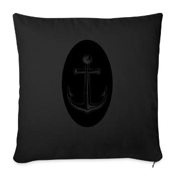 Anchor - Sofa pillowcase 17,3'' x 17,3'' (45 x 45 cm) - black - Front