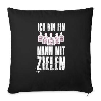 Bundeswehr Soldaten Jäger Schützenverein - Sofakissenbezug 45 x 45 cm - Schwarz - Vorne