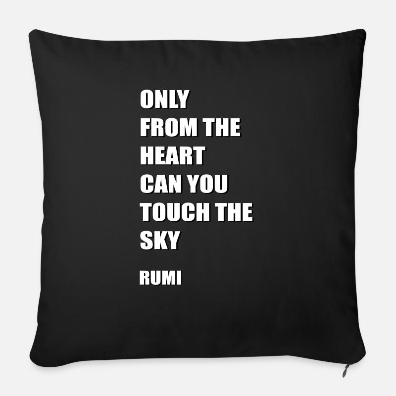 Herz und Himmel - Sofakissenbezug 45 x 45 cm - Schwarz