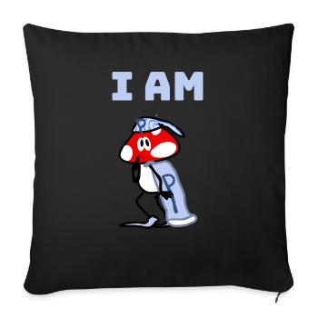 I am P! - Sofakissenbezug 45 x 45 cm - Schwarz - Vorne