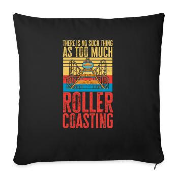 Roller Coaster Roller Coaster Amusement Park - Sofa pillowcase 17,3'' x 17,3'' (45 x 45 cm) - black - Front