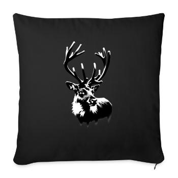 Racing Animal Reindeer Christmas Ugly Christmas - Sofa pillowcase 17,3'' x 17,3'' (45 x 45 cm) - black - Front