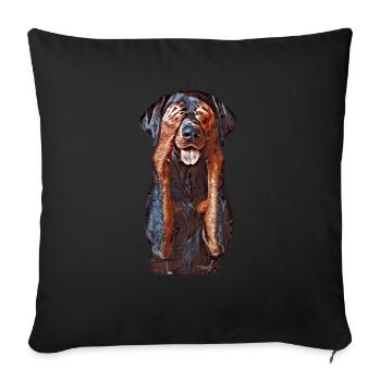 Cannot Look - Sofa pillowcase 17,3'' x 17,3'' (45 x 45 cm) - black - Front