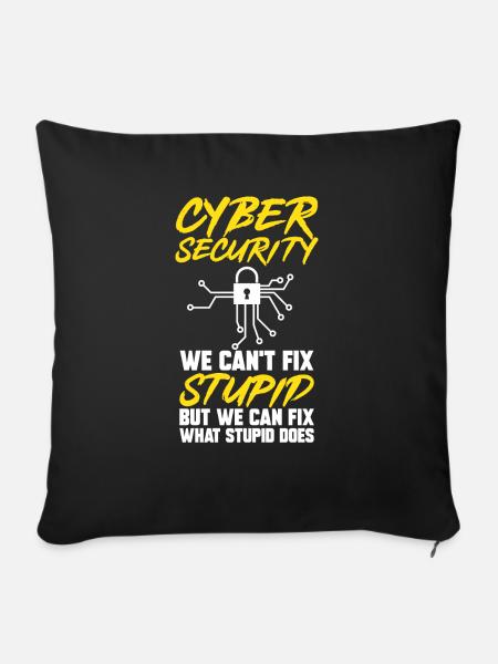 Cybersecurity Hacker IT-Sicherheit - Sofakissenbezug 45 x 45 cm - Schwarz