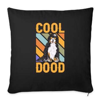Bernedoodle Dog - Sofa pillowcase 17,3'' x 17,3'' (45 x 45 cm) - black - Front