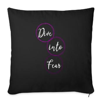 gift present bungee jumping excitement - Sofakissenbezug 45 x 45 cm - Schwarz - Vorne