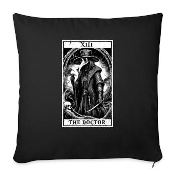 tarot doctor - Sofa pillowcase 17,3'' x 17,3'' (45 x 45 cm) - black - Front