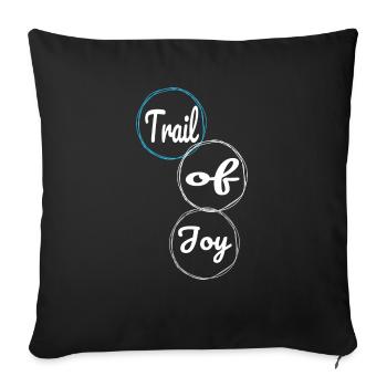 awesome blissful living mountain biking gear - Sofa pillowcase 17,3'' x 17,3'' (45 x 45 cm) - black - Front