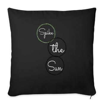 gift idea sunlit scenes sand volleyball jokes - Sofa pillowcase 17,3'' x 17,3'' (45 x 45 cm) - black - Front