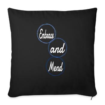 Spiritual Healing Support System - Sofa pillowcase 17,3'' x 17,3'' (45 x 45 cm) - black - Front