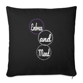 Déclaration Happy Fun Humour Réseau de soutien Cool - Housse de coussin décorative 45 x 45 cm - noir - Devant