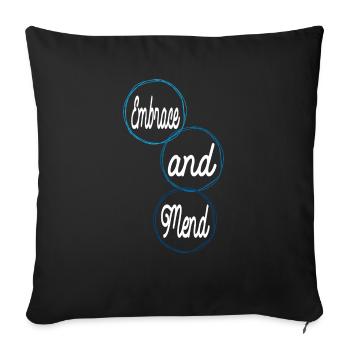 gift emotional well-being present idea support - Sofa pillowcase 17,3'' x 17,3'' (45 x 45 cm) - black - Front