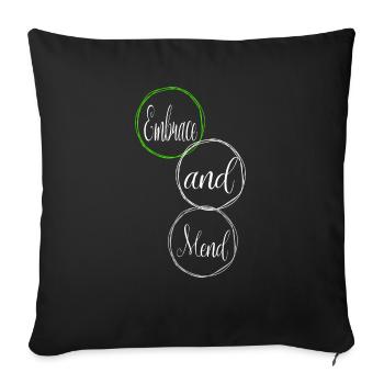 Healing Power Inner Healing Humor Support Network - Sofa pillowcase 17,3'' x 17,3'' (45 x 45 cm) - black - Front
