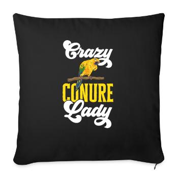 Parakeet, Parrot, Parakeet, Bird - Sofa pillowcase 17,3'' x 17,3'' (45 x 45 cm) - black - Front