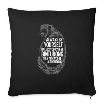 Binturong Bearcat Gift - Sofa pillowcase 17,3'' x 17,3'' (45 x 45 cm) - black - Front