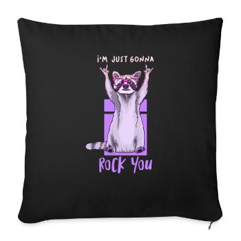 dj music retro heavy metal hard rock punk vinyl mx - Sofa pillowcase 17,3'' x 17,3'' (45 x 45 cm) - black - Front