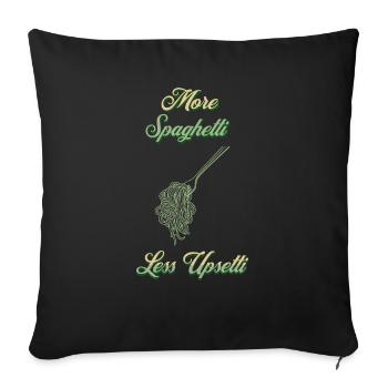 More Spaghetti Upsetti Chef Print Green - Sofa pillowcase 17,3'' x 17,3'' (45 x 45 cm) - black - Front