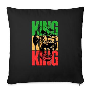 King Gorilla - Sofa pillowcase 17,3'' x 17,3'' (45 x 45 cm) - black - Front