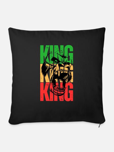 König Gorilla - Sofakissenbezug 45 x 45 cm - Schwarz