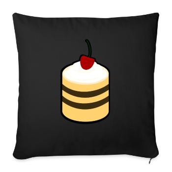 Gâteau aux cerises - Housse de coussin décorative 45 x 45 cm - noir - Devant