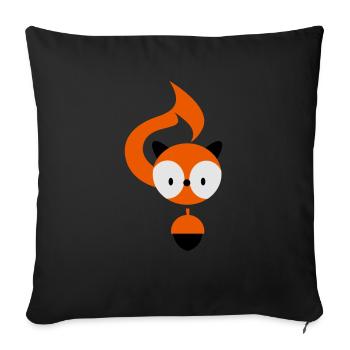 eichhoernchen_3f - Sofa pillowcase 17,3'' x 17,3'' (45 x 45 cm) - black - Front