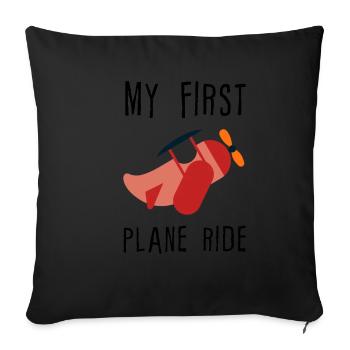 My First Plane Ride 4 - Sofakissenbezug 45 x 45 cm - Schwarz - Vorne