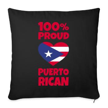 Puerto Ricans - Sofa pillowcase 17,3'' x 17,3'' (45 x 45 cm) - black - Front