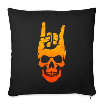Musique rock and roll Musique rock - Housse de coussin décorative 45 x 45 cm - noir - Devant