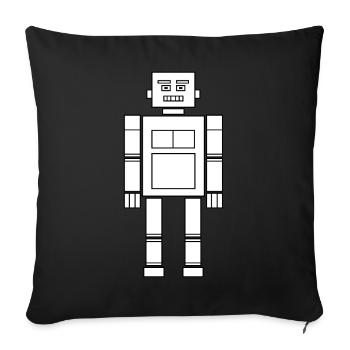 Mister Roboto the Robot - Sofa pillowcase 17,3'' x 17,3'' (45 x 45 cm) - black - Front