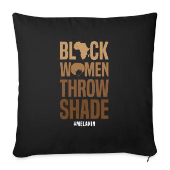 Afro American Melanin Clothing Gift Black Women - Sofa pillowcase 17,3'' x 17,3'' (45 x 45 cm) - black - Front