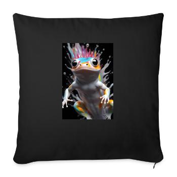 Salamandre #2 - Housse de coussin décorative 45 x 45 cm - noir - Devant