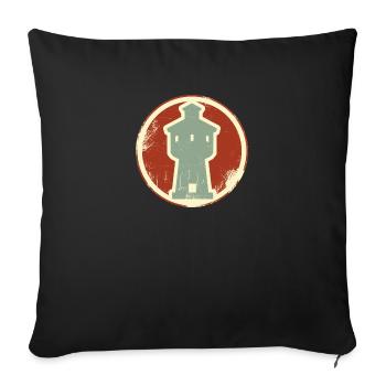 Langeoog vintage - Sofakissenbezug 45 x 45 cm - Schwarz - Vorne