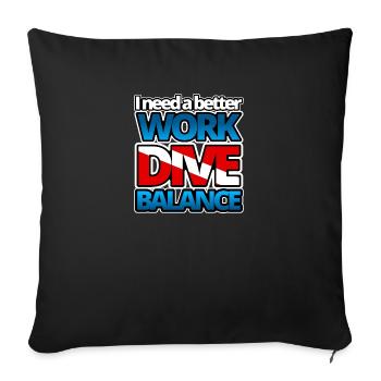 I need a better work dive balance MARE - Sofa pillowcase 17,3'' x 17,3'' (45 x 45 cm) - black - Front