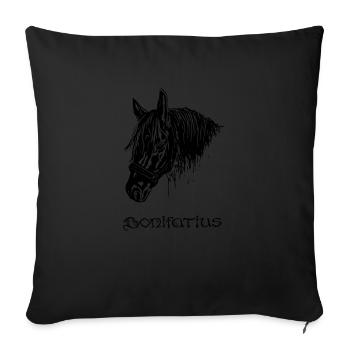 Bonifatius black - Sofa pillowcase 17,3'' x 17,3'' (45 x 45 cm) - black - Front