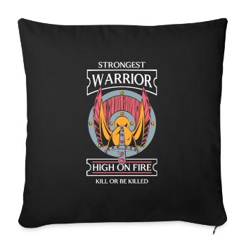 Odin Rune Asgard Mjolnir - Sofa pillowcase 17,3'' x 17,3'' (45 x 45 cm) - black - Front