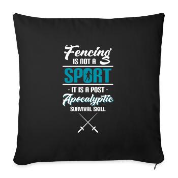 Fencing Fencing Sword Fighting Mask - Sofa pillowcase 17,3'' x 17,3'' (45 x 45 cm) - black - Front