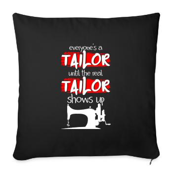 Tailor Lingerie Pantalon Machine à Coudre - Housse de coussin décorative 45 x 45 cm - noir - Devant