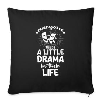 Schauspielerin Bühne Maske Oper - Sofakissenbezug 45 x 45 cm - Schwarz - Vorne
