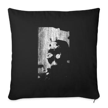 Easter Rabbit Rabbit Easter - Sofa pillowcase 17,3'' x 17,3'' (45 x 45 cm) - black - Front