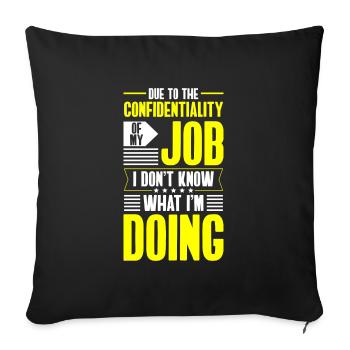 Craft Work Father Humor - Sofa pillowcase 17,3'' x 17,3'' (45 x 45 cm) - black - Front