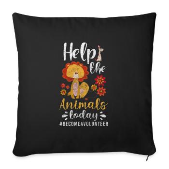 Activistes des droits des animaux Végétaliens Sans viande - Housse de coussin décorative 45 x 45 cm - noir - Devant